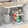 image:imageSimpleHouseware Standard 3Tier Slim Rolling Storage Cart WhiteWhite