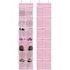 image:imageSimple Houseware 12 Pockets Large Over Door Shoe Organizer 2 Pack GrayPink