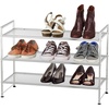 image:imageSimple Houseware 3Tier Stackable Mesh Shoe Rack BlackSilver