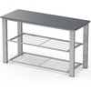 image:imageSimple Houseware Wooden Top Shoe Rack Bench for Entryway GreyGrey