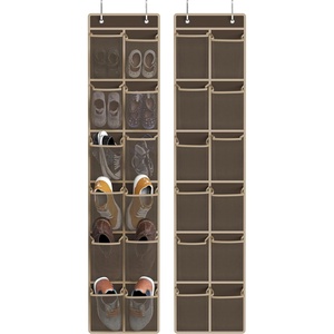 image:imageSimple Houseware 12 Pockets Large Over Door Shoe Organizer 2 Pack GrayBronze