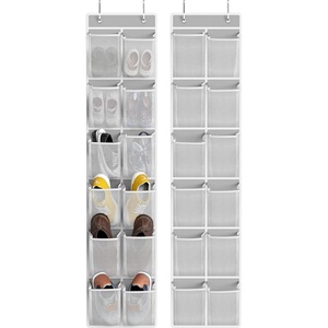 image:imageSimple Houseware 12 Pockets Large Over Door Shoe Organizer 2 Pack GrayGray