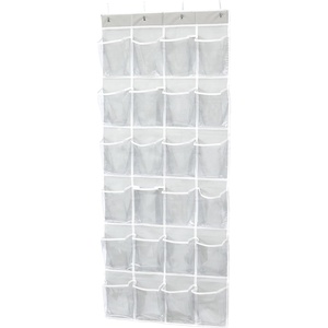 image:imageSimple Houseware 24 Pockets Large Clear Over the Door Shoe Organizer GrayGray