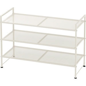 image:imageSimple Houseware 3Tier Stackable Mesh Shoe Rack BlackWhite