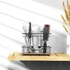 image:imageSimple Houseware Countertop Hair Tools Organizer Walnut