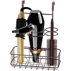 image:imageSimple Houseware Cabinet DoorWall Mount Hair Dryer Tools Organizer ChromeBronze